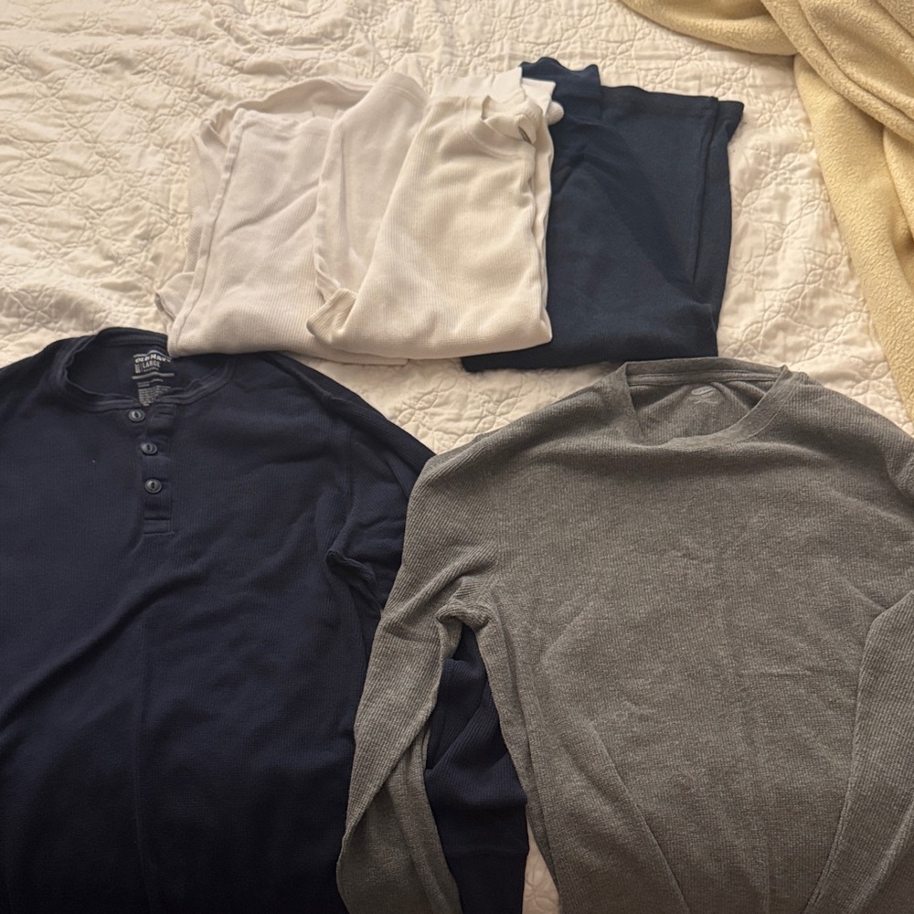 Old Navy Long Sleeve Shirts - Navy, Gray, White - 5 total. Listing for all!